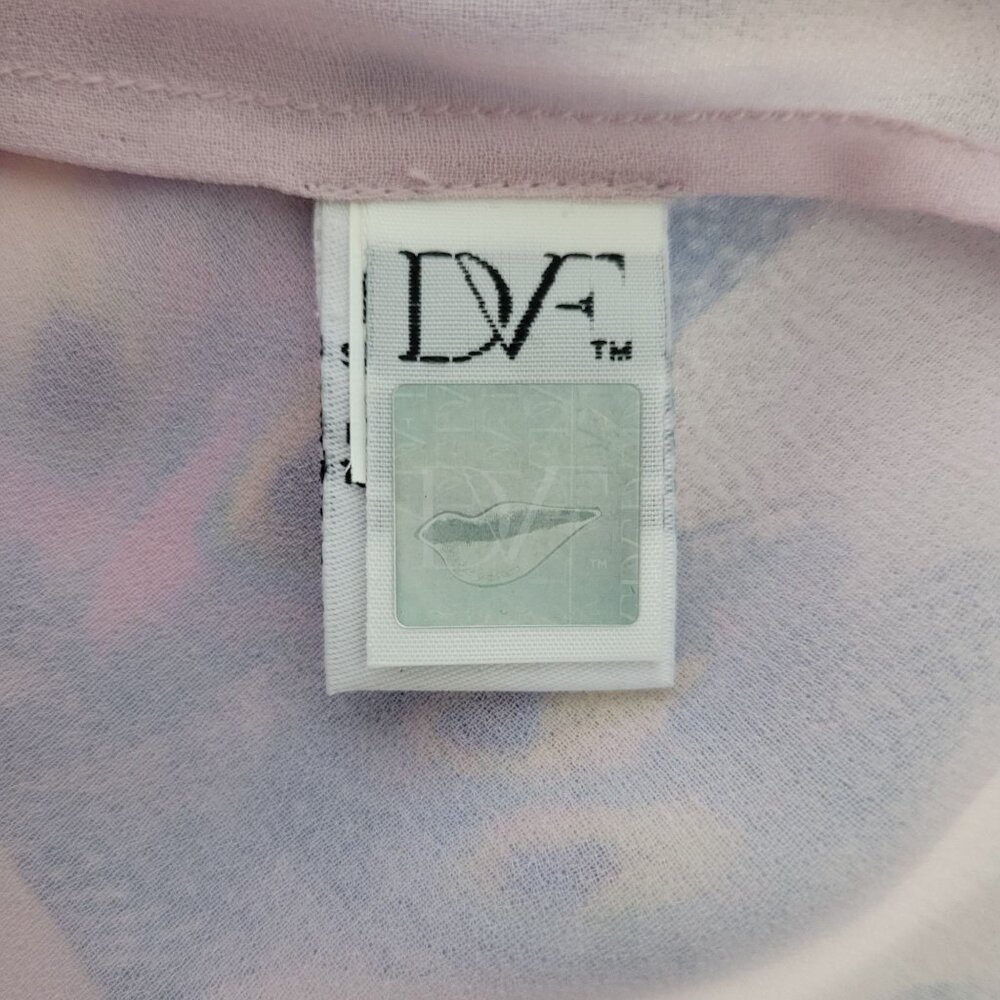 Diane Von Furstenberg Silk Pania Light Pink Butterfly Halter Neck Top Size L - Picture 4 of 12